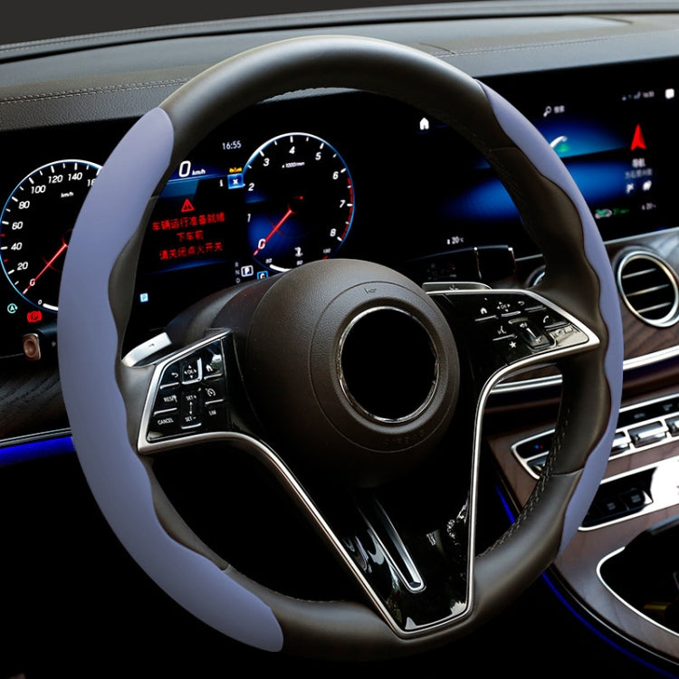 38cm Liquid Silicone Sweat-Absorbing Anti-Skid Car Steering Wheel