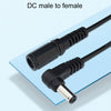 2pcs DC 5.5 x 2.1mm Straight To Bend Adapter Cable Male To Female Power Cord Extension Cord, B1-2