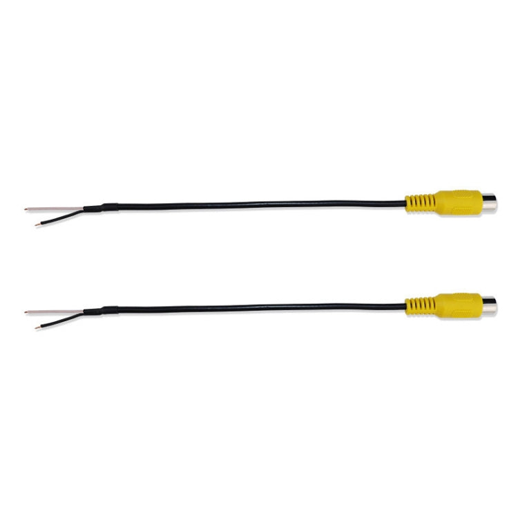 2pcs Car Single AV Audio Cable Lotus Connector RCA Stereo Wire With