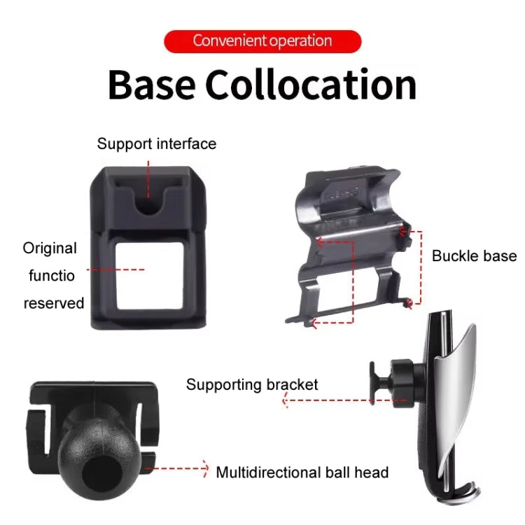 For BMW Car Air Outlet Modified Mobile Phone Holder Base, 05-12 3 Series, 08-13 X5/X6, 09-15 7 Series, 11-16 X3/X4, 10-17 5GT  Imported, 11-17 5 Series, 11-17 5 Series Universal Applicable to Double Rollers, 12-15 X1, 13-19 3 Series/4 Series�����������...