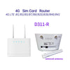 4G CPE SIM Card Mobile Wireless Router Antenna Detachable, EU Plug, D311-R