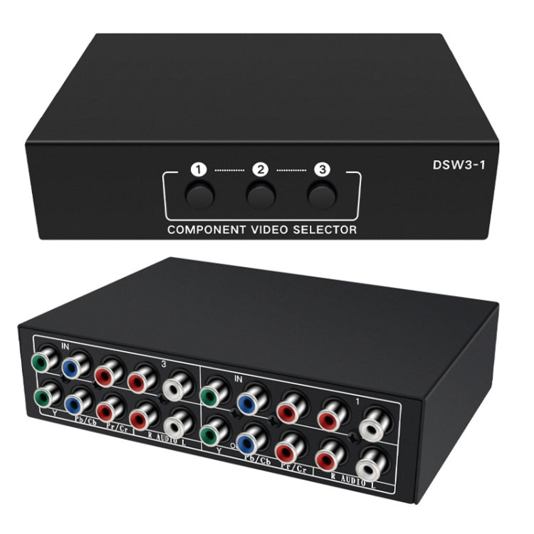 3 In 1 Out Component Video Selector YPbPr Video Switch Box