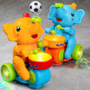 Children Electric Ball Blowing Drumming Elephant Sound Light Toy Car
