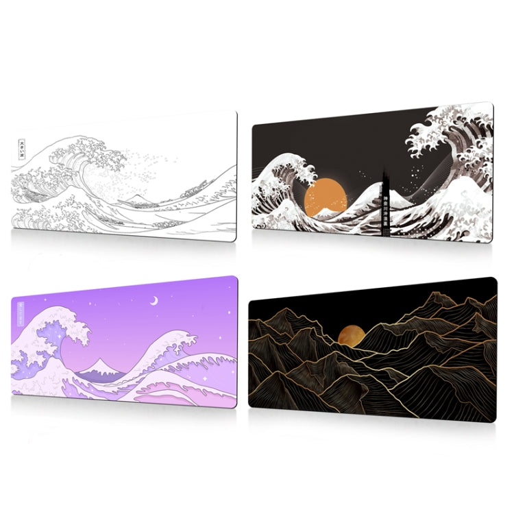 Big Wave Gaming Mouse Pad Non-Slip Rubber Desk Mat, 400x900x2mm, 400x900x3mm