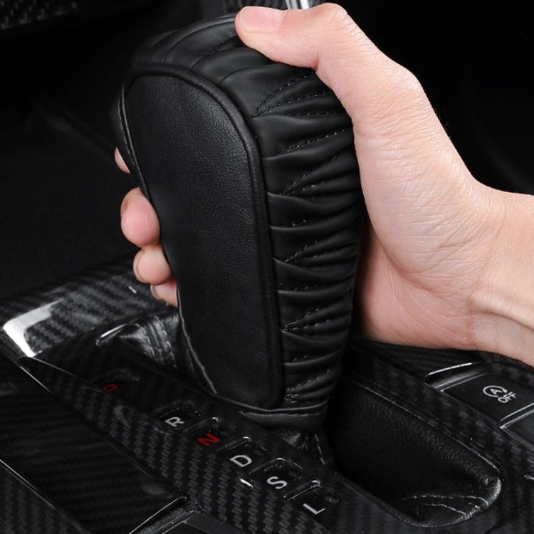 Car Universal Leather Gear Sleeve Breathable Gearshift Cover, T Type Black, T Type Red With Black Line, T Type Yellow, Manual Gear Black, Manual Gear Red With Black Line, Manual Gear Yellow, Automatic Gear Black, Automatic Gear Red With Black Line�����...