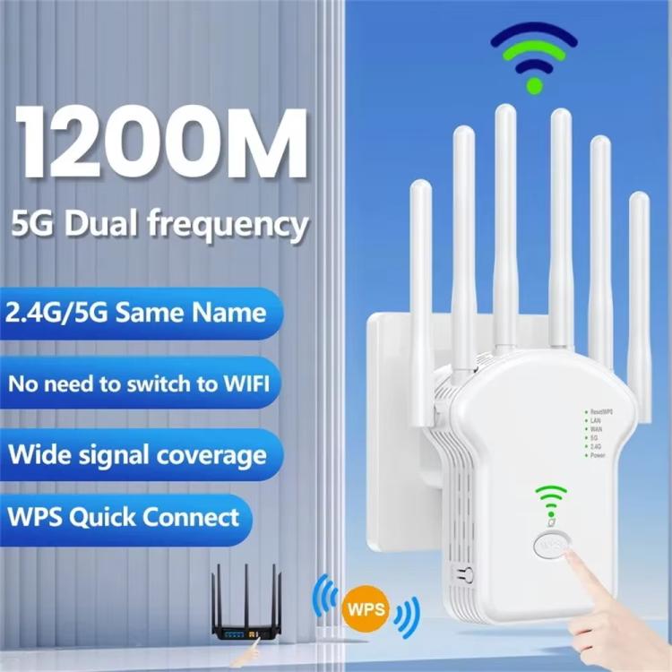 Urant U13 1200Mbps 2.4G/5G Dual Band WiFi Repeater Signal Amplifier
