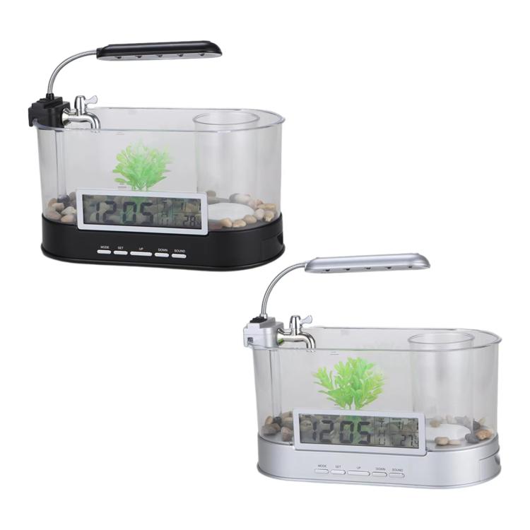 1.8L LED Light Desktop Water Flow Mini Fish Tank Home Turtle Tank Self-Circulating Aquarium