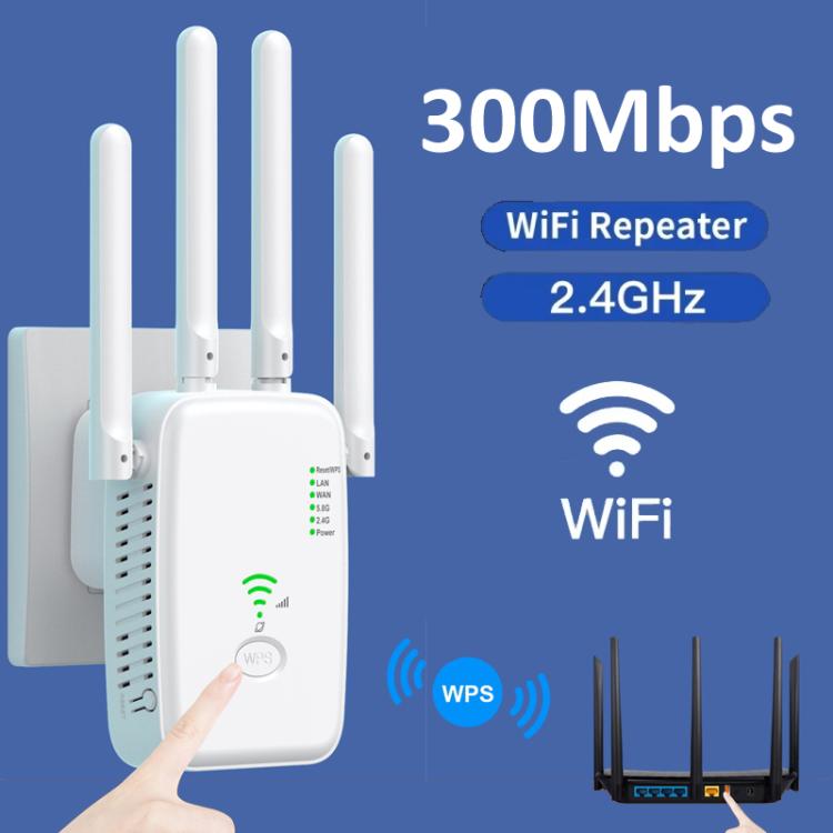 Urant U11 300Mbps 2.4G Wireless Repeater WiFi Signal Amplifier Support WPS Quick Setting, EU Plug White, EU Plug Black, US Plug White, US Plug Black, UK Plug White, UK Plug Black