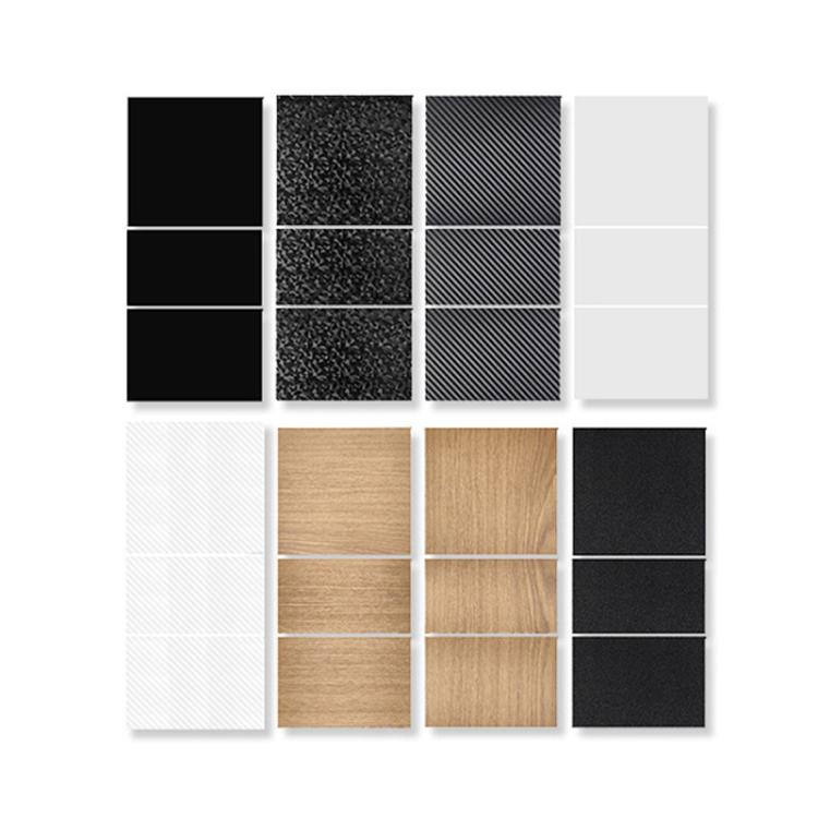 For Tesla Model 3 Renewed Center Console Panel Protection Sticker, Horizontal Wood Grain, Vertical Wood Grain, Carbon Fiber Grain, Matt Black, Frosted Black