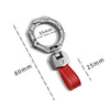 Hallmo Business Zinc Alloy Top-Layer Cowhide Key Chain Car Key Anti-Lost Pendant