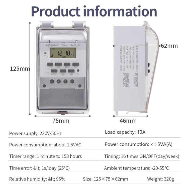 220V Household Automatic Switch Intelligent Timer