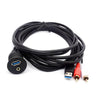 USB3.0+2RCA Car Waterproof Cable Motorcycle Panel Boat