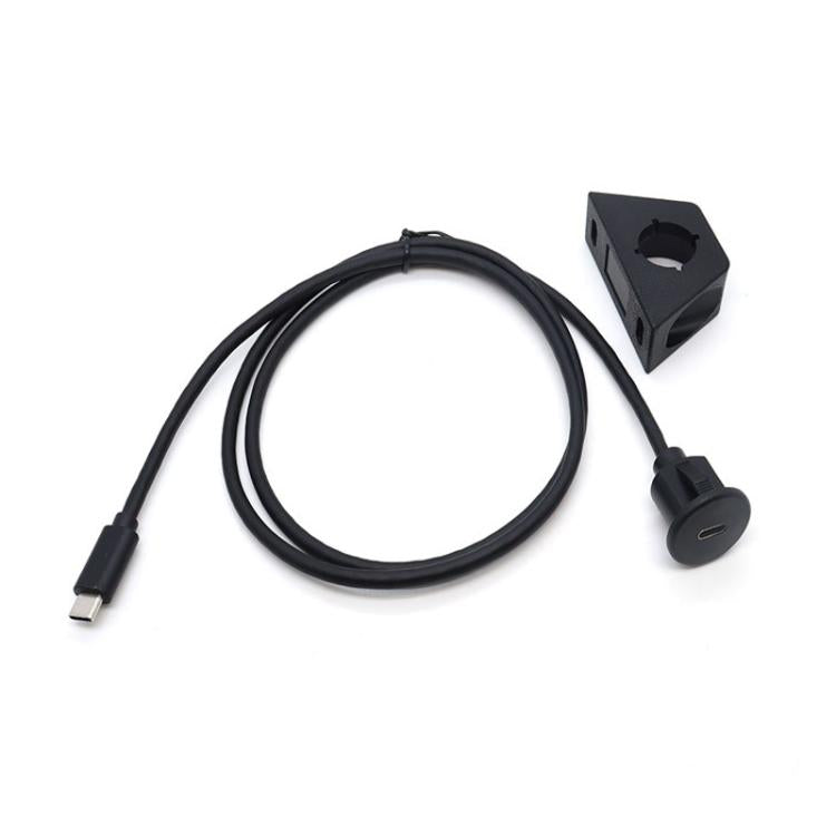 Type-C 3.0 Compatible 2.0 USB C Car Waterproof Cable Panel Data Extension Cord, 1m