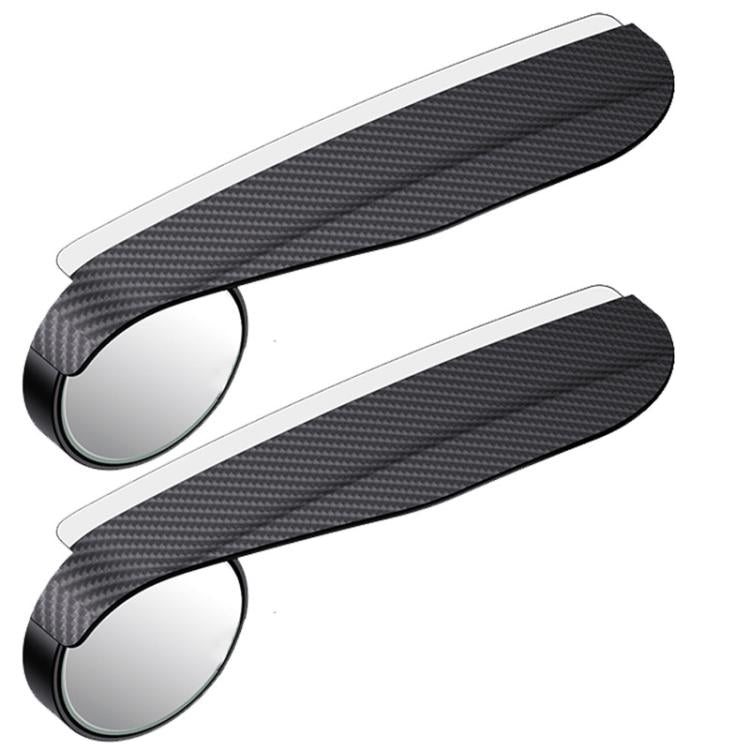 Car Mirror Reversing Shield Rain Brow 2 In 1 Carbon Fiber Reflective