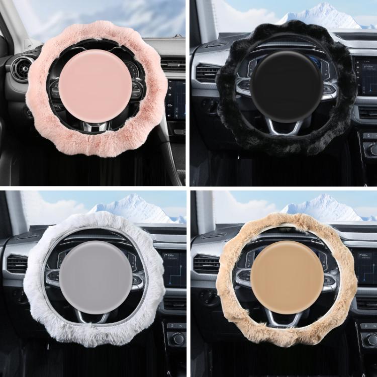 38cm Plush Soft Warm Car Steering Wheel Cover Without Inner Ring