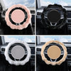 38cm Plush Soft Warm Car Steering Wheel Cover Without Inner Ring