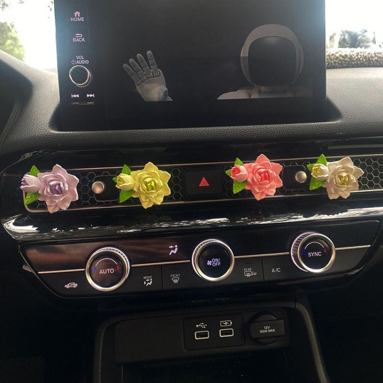 Car Aromatherapy Diffuser Stone Auto Air Vent Gardenia Decorative Fragrance