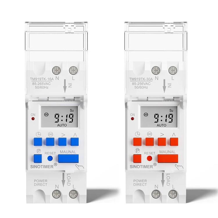 85-265VAC Astronomical Time Switch For Automatic Calculation Of Sunrise And Sunset In Latitude And Longitude, SINOTIMER  TM919TK-16A, SINOTIMER  TM919TK-30A