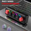 MKESPN 4-Key Macro Programmable Mechanical Gaming Keyboard With Dual USB-C Ports Hot-Swappable RGB Backlit, 816B Black, 816B White, 816A Black, 816A White