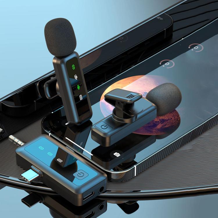 H65 3 In 1 Lavalier Wireless Microphone Outdoor Broadcast Noise Canceling Sports Camera Microphone, Single Mic, Dual Mic
