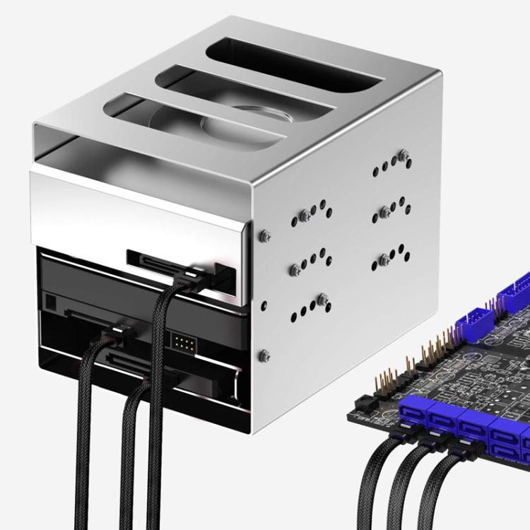 SATA3.0 With Aluminum Foil Shield Braided Cable Body Computer Hard Drive Power Cable, 0.5m