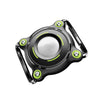 For AirTag Tracker Waterproof Protective Case Puppy Kitten Collar Metal Buckle Model Protective Cover(Black+Green PC)