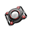 For AirTag Tracker Waterproof Protective Case Puppy Kitten Collar Metal Buckle Model Protective Cover(Black+Red PC)