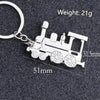 Locomotive Metal Keychain Pendant