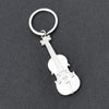 Violin Metal Keychain Pendant