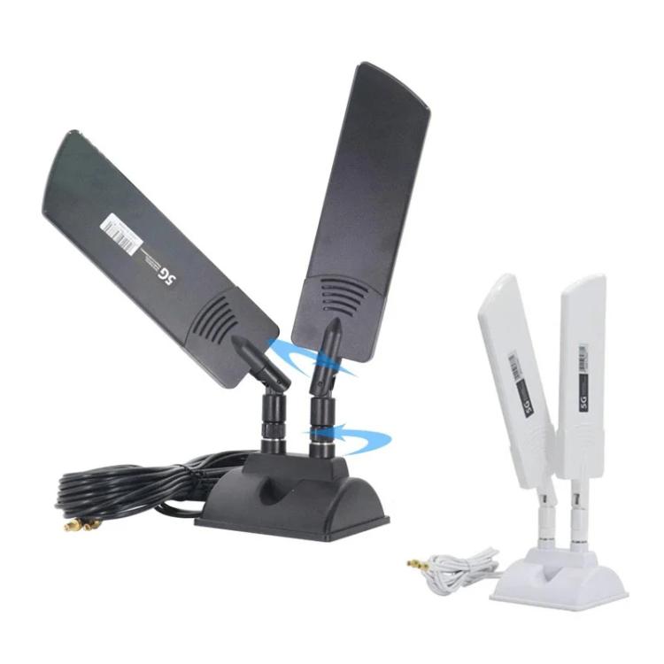 42dbi 5G Router External Antenna Outdoor Long Range WiFi Signal Coverage Booster, SMA Male Black, TS9 Black, SMA Male White, TS9 White