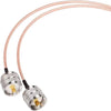 UHF Male To Dual UHF Male Split 1 In 2 Cable SO239 To PL259Y RG316 Adapter Cable, 15cm, 20cm, 30cm