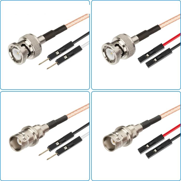 RG316 RF Test Extension Adapter Cable, BNC Male To Dual DuPont Male, BNC Male To Dual DuPont Female, BNC Female To Dual DuPont Male, BNC Female To Dual DuPont Female