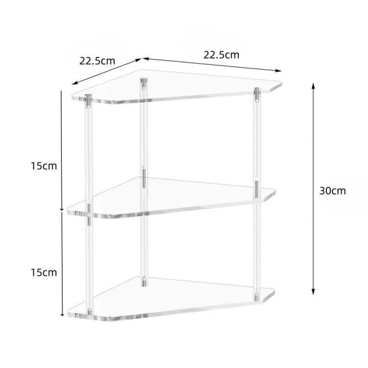 Three-Layer Acrylic Corner Storage Table For Living Room And Study