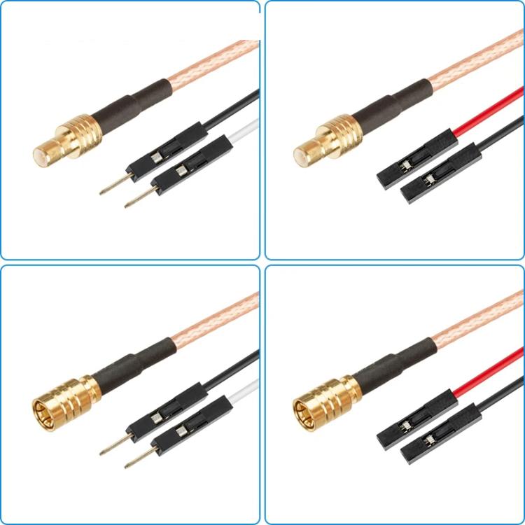 RG316 RF Test Extension Adapter Cable, SMB Male To Dual DuPont Male, SMB Male To Dual DuPont Female, SMB Female To Dual DuPont Male, SMB Female To Dual DuPont Female