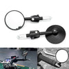 2pcs /Set Motorcycle Rearview Mirror Modified Retro Folding Round E-Bike Universal Reversing Mirror Reflector, Flat