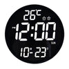 11.6-Inch White Light Wall Clock With Remote Control Multi-Functional Alarm Clock, Black+Black, Black+Cloth, White+Black, White+Cloth, Bamboo+Black, Bamboo+Bamboo, Bamboo+Cloth