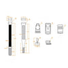 7pcs /Set Multimeter Portable Hanging Magnetic Lanyard, 7pcs /Set