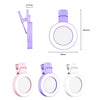 Foldable Clip-type Mobile Phone Rear Selfie Mirror Fill Light, White, Purple, Pink, White with Remote Control, Purple with Remote Control, Pink with Remote Control