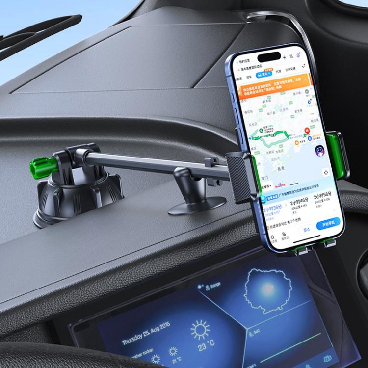 Extended Bendable Hose Car Phone Holder Windshield Dashboard Large Suction Cup Navigation Bracket