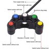 Motorcycle Headlight Auxiliary Light Horn Switches Aluminum Alloy Five-position Faucet Switches with Light, Plastic Five-position