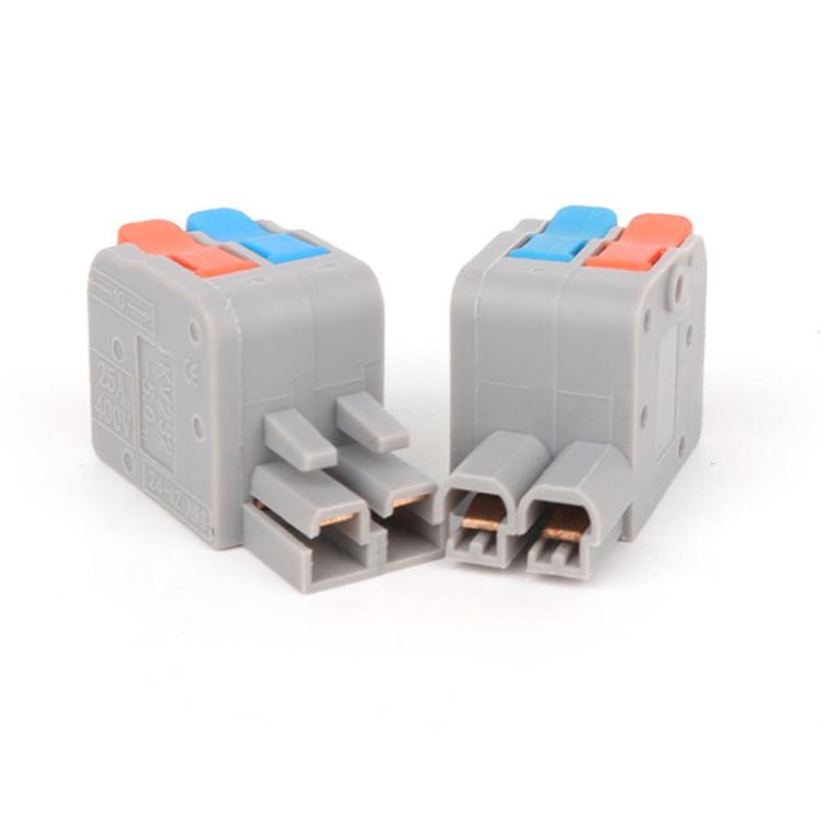 10pcs 2 In 2 Out Terminal Block Wire Push-on Quick Docking Snap Cap, KV232 2 In 2 Out