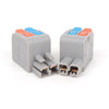 10pcs 2 In 2 Out Terminal Block Wire Push-on Quick Docking Snap Cap, KV232 2 In 2 Out