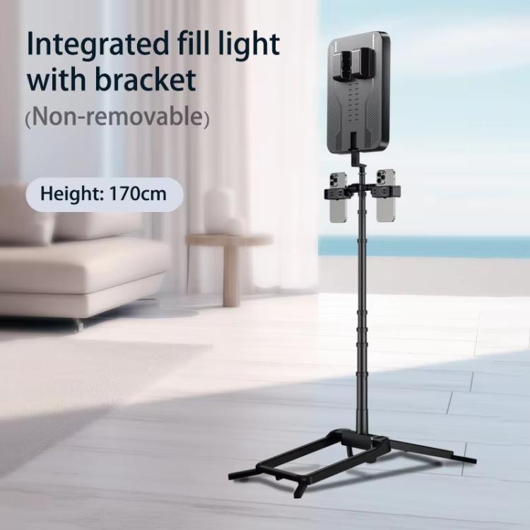 1.7m 14-Inch Suitcase Integrated Design Fill Light Foldable 3500-6000K Full-Screen Live Photography  Video Light, YY-3
