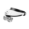 Dual LED Light Elderly Reading Head-Mounted Magnifying Glass With Replaceable Lenses For Repairing Presbyopic Glasses, 81001-G