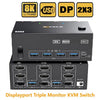 KCEVE KC-KVM204DH 2 In 4 Out 8K 60Hz KVM Switch For 2 Computer 4 Monitors, US Plug, EU Plug, AU Plug, UK Plug