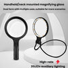 5/10X 30 LEDs Magnifying Glass USB Charging Neck Worn Handheld For Reading Maintenance, 5/10X