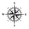10pcs  Art Design Vinyl NSWE Compass Car Stickers Decals Black/Silver, 10 PCS White + Black, 10 PCS Black + White
