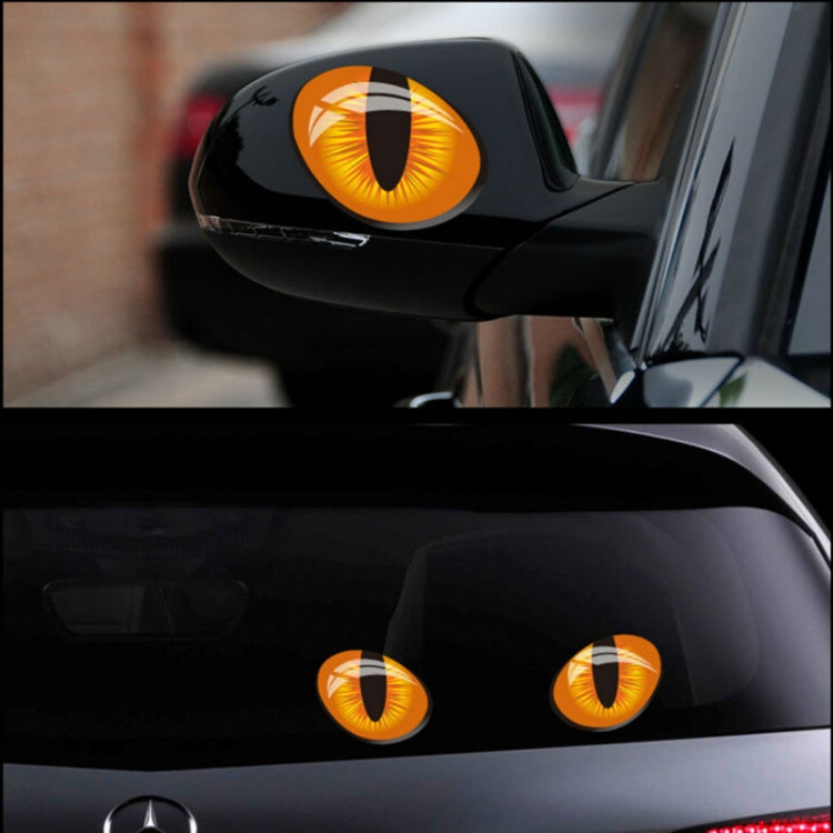 10pcs 10*8cm Cute Simulation Cat Eyes Car Stickers 3D Vinyl Decal for