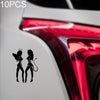 10 PCS QYPF ANGEL DEVIL Sexy Girl Car Sticker Car Styling Decal