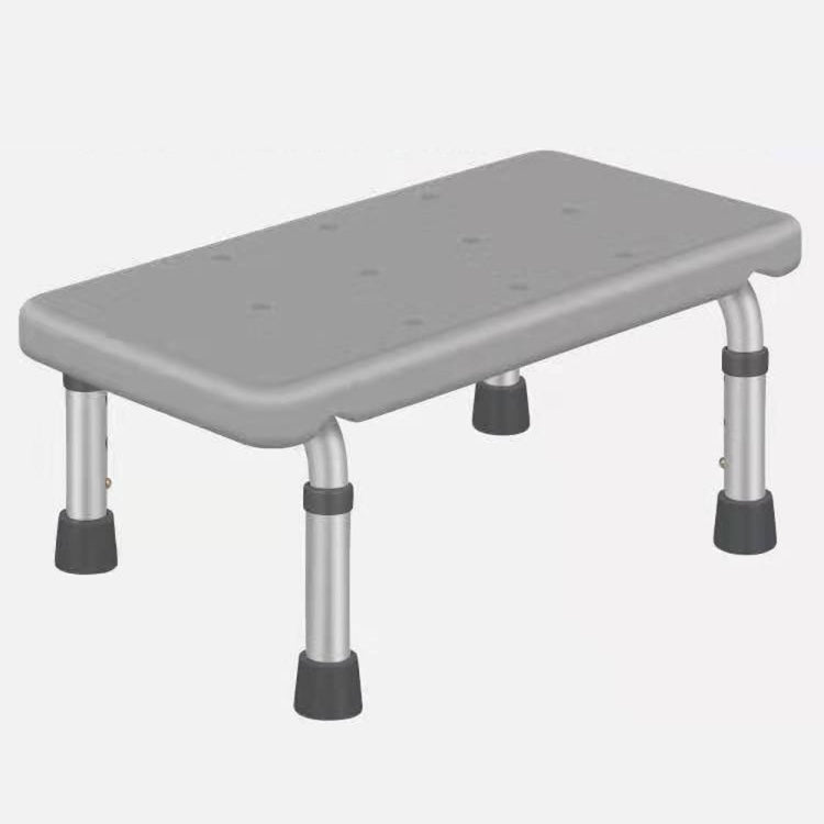 Lightweight Non-slip Mat Shower Stool Safety Step Stool, White, Gray